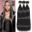 10A Straight Bundles Human Hair 16 18 20 Inch 100% Unprocessed Virgin Brazilian Straight Human Hair Weave 3 Bundles Natural Black Color