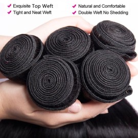 10A Straight Bundles Human Hair 16 18 20 Inch 100% Unprocessed Virgin Brazilian Straight Human Hair Weave 3 Bundles Natural Black Color 10A Straight Bundles Human Hair 16 18 20 Inch 100% Unprocessed Virgin Brazilian Straight Human Hair Weave 3 Bundles Natural Black Color