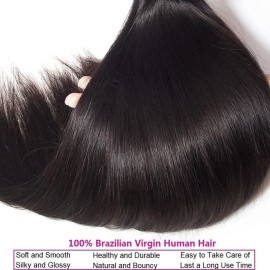 10A Straight Bundles Human Hair 16 18 20 Inch 100% Unprocessed Virgin Brazilian Straight Human Hair Weave 3 Bundles Natural Black Color 10A Straight Bundles Human Hair 16 18 20 Inch 100% Unprocessed Virgin Brazilian Straight Human Hair Weave 3 Bundles Natural Black Color
