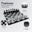 Luxury Travel Chess Set | 10 Portable Chess Set with Storage | Portable Chess Game Set for Adults and Kids | Unique Chess Set | Lucite Chess Board and Pieces