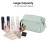 Narwey Wide-open Makeup Bag Women Girls, Travel Toiletry Bag for Women Cosmetic Bag Organizer Make up Bag with Compartments Toiletries Medicine Bag (Mint Green)