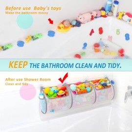 Ligereza Mesh Bathtub Toy Holder - Prevents Spots, Quick Drying, Ages 4-8 Ligereza Mesh Bathtub Toy Holder - Prevents Spots, Quick Drying, Ages 4-8