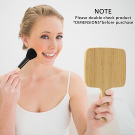 YEAKE Hand Mirror,Natural Bamboo Handheld Mirror with Handle, Single-Sided Portable Travel Vanity Mirror for Men & Women,6.9 W x 9.9 L YEAKE Hand Mirror,Natural Bamboo Handheld Mirror with Handle, Single-Sided Portable Travel Vanity Mirror for Men & Women,6.9 W x 9.9 L