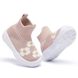 MORENDL Toddler Sock Shoes Baby Walking Shoes Infant Slippers Boys & Girls Non-Slip Sneakers Beige Flower 9-12 Months MORENDL Toddler Sock Shoes Baby Walking Shoes Infant Slippers Boys & Girls Non-Slip Sneakers Beige Flower 9-12 Months
