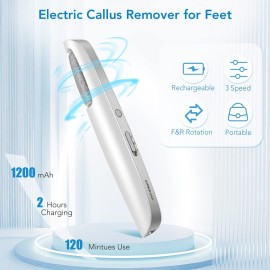 LINKEVAP Electric Callus Remover for Feet, Professional Pedicure Kit Foot Scrubber for Dry, Dead, Cracked, Hard Skin, at Home Feet Spa Care Kit for Men & Women (Cold White) LINKEVAP Electric Callus Remover for Feet, Professional Pedicure Kit Foot Scrubber for Dry, Dead, Cracked, Hard Skin, at Home Feet Spa Care Kit for Men & Women (Cold White)