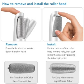LINKEVAP Electric Callus Remover for Feet, Professional Pedicure Kit Foot Scrubber for Dry, Dead, Cracked, Hard Skin, at Home Feet Spa Care Kit for Men & Women (Cold White) LINKEVAP Electric Callus Remover for Feet, Professional Pedicure Kit Foot Scrubber for Dry, Dead, Cracked, Hard Skin, at Home Feet Spa Care Kit for Men & Women (Cold White)