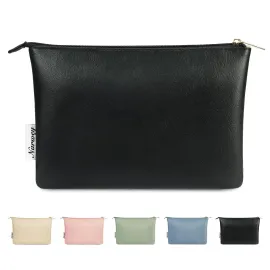 Narwey Small Makeup bag for Purse, Small Makeup Pouch for Purse Cosmetic Bag with Zipper, Cute PU Leather Make up Pouch for Women Girls (Black) Narwey Small Makeup bag for Purse, Small Makeup Pouch for Purse Cosmetic Bag with Zipper, Cute PU Leather Make up Pouch for Women Girls (Black)