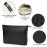 Narwey Small Makeup bag for Purse, Small Makeup Pouch for Purse Cosmetic Bag with Zipper, Cute PU Leather Make up Pouch for Women Girls (Black)