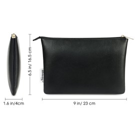 Narwey Small Makeup bag for Purse, Small Makeup Pouch for Purse Cosmetic Bag with Zipper, Cute PU Leather Make up Pouch for Women Girls (Black) Narwey Small Makeup bag for Purse, Small Makeup Pouch for Purse Cosmetic Bag with Zipper, Cute PU Leather Make up Pouch for Women Girls (Black)