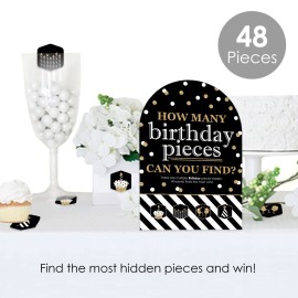 Big Dot of Happiness Adult Happy Birthday - Gold - Birthday Party Scavenger Hunt - 1 Stand and 48 Game Pieces - Hide and Find Game Big Dot of Happiness Adult Happy Birthday - Gold - Birthday Party Scavenger Hunt - 1 Stand and 48 Game Pieces - Hide and Find Game