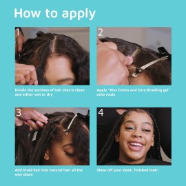 KISS COLORS & CARE Braid Gel Extreme Hold, 6 oz -Nourishing, Adds Shine, Moisture Boosting, Long Lasting Hold, For All Hair Types, Style and Stregthen, For Protective Styles