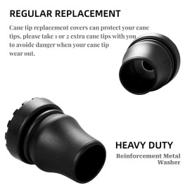 4Pcs Cane Tips 3/4 Inch Heavy Duty Rubber Cane Tips, Anti Slip TPR Replacement Rubber Tips for Canes, Walking Sticks, Hiking Stick, Seniors Crutches 4Pcs Cane Tips 3/4 Inch Heavy Duty Rubber Cane Tips, Anti Slip TPR Replacement Rubber Tips for Canes, Walking Sticks, Hiking Stick, Seniors Crutches