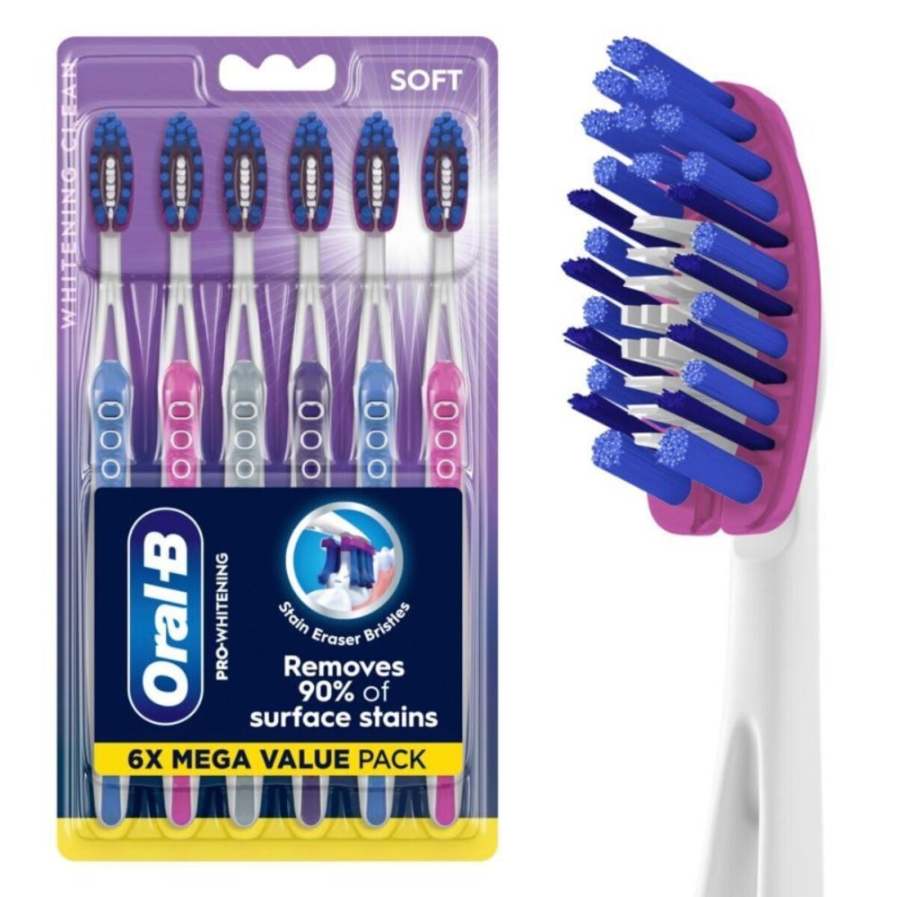 Oral-B 3D White Pro-Flex Toothbrushes, Soft, 6 Count Oral-B 3D White Pro-Flex Toothbrushes, Soft, 6 Count
