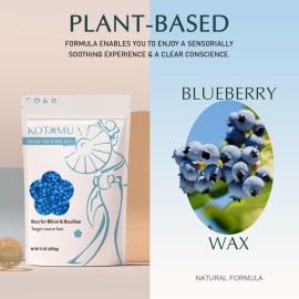 KOTAMU Blue Hard Wax Beads for Sensitive Skin - 1lb Coarse Hair Formula Wax Melts for Brazilian, Armpit, Back, Body, Bikini Hair Removal at Home or Salon (For Women and Men) KOTAMU Blue Hard Wax Beads for Sensitive Skin - 1lb Coarse Hair Formula Wax Melts for Brazilian, Armpit, Back, Body, Bikini Hair Removal at Home or Salon (For Women and Men)