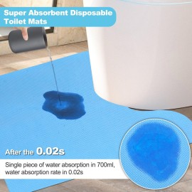 Upgraded 25 Pack Disposable Toilet Mats,Super Absorbent Toilet Floor Protector from Urine,Disposable Toilet Floor Mat for Urine,U Shaped Toilet Mat for Urine,Around Toilet Floor Protector 24 x 22 Upgraded 25 Pack Disposable Toilet Mats,Super Absorbent Toilet Floor Protector from Urine,Disposable Toilet Floor Mat for Urine,U Shaped Toilet Mat for Urine,Around Toilet Floor Protector 24 x 22