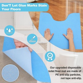 Upgraded 25 Pack Disposable Toilet Mats,Super Absorbent Toilet Floor Protector from Urine,Disposable Toilet Floor Mat for Urine,U Shaped Toilet Mat for Urine,Around Toilet Floor Protector 24 x 22 Upgraded 25 Pack Disposable Toilet Mats,Super Absorbent Toilet Floor Protector from Urine,Disposable Toilet Floor Mat for Urine,U Shaped Toilet Mat for Urine,Around Toilet Floor Protector 24 x 22