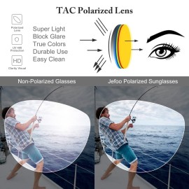 Jefoo Polarized Aviator Sunglasses for Women Men Retro Trendy Sports Sunglasses for Outdoor UV400 Protection Jefoo Polarized Aviator Sunglasses for Women Men Retro Trendy Sports Sunglasses for Outdoor UV400 Protection