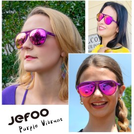 Jefoo Polarized Aviator Sunglasses for Women Men Retro Trendy Sports Sunglasses for Outdoor UV400 Protection Jefoo Polarized Aviator Sunglasses for Women Men Retro Trendy Sports Sunglasses for Outdoor UV400 Protection