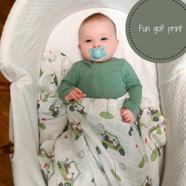 LollyBanks Baby Swaddle Blanket, 100% Cotton Muslin Blankets for Boys, Large 47 x 47 Inches Baby Receiving Blanket, Soft and Breathable Infant Swaddle, Baby Essentials, Registry (Golf Print) LollyBanks Baby Swaddle Blanket, 100% Cotton Muslin Blankets for Boys, Large 47 x 47 Inches Baby Receiving Blanket, Soft and Breathable Infant Swaddle, Baby Essentials, Registry (Golf Print)