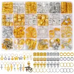 Qinzave 294Pcs Hair Jewelry Accessories for Braids, Dreadlocks & Loc - Aluminum Gold Silver Hair Decoration with Cuffs, Charms & Multiple Pendants