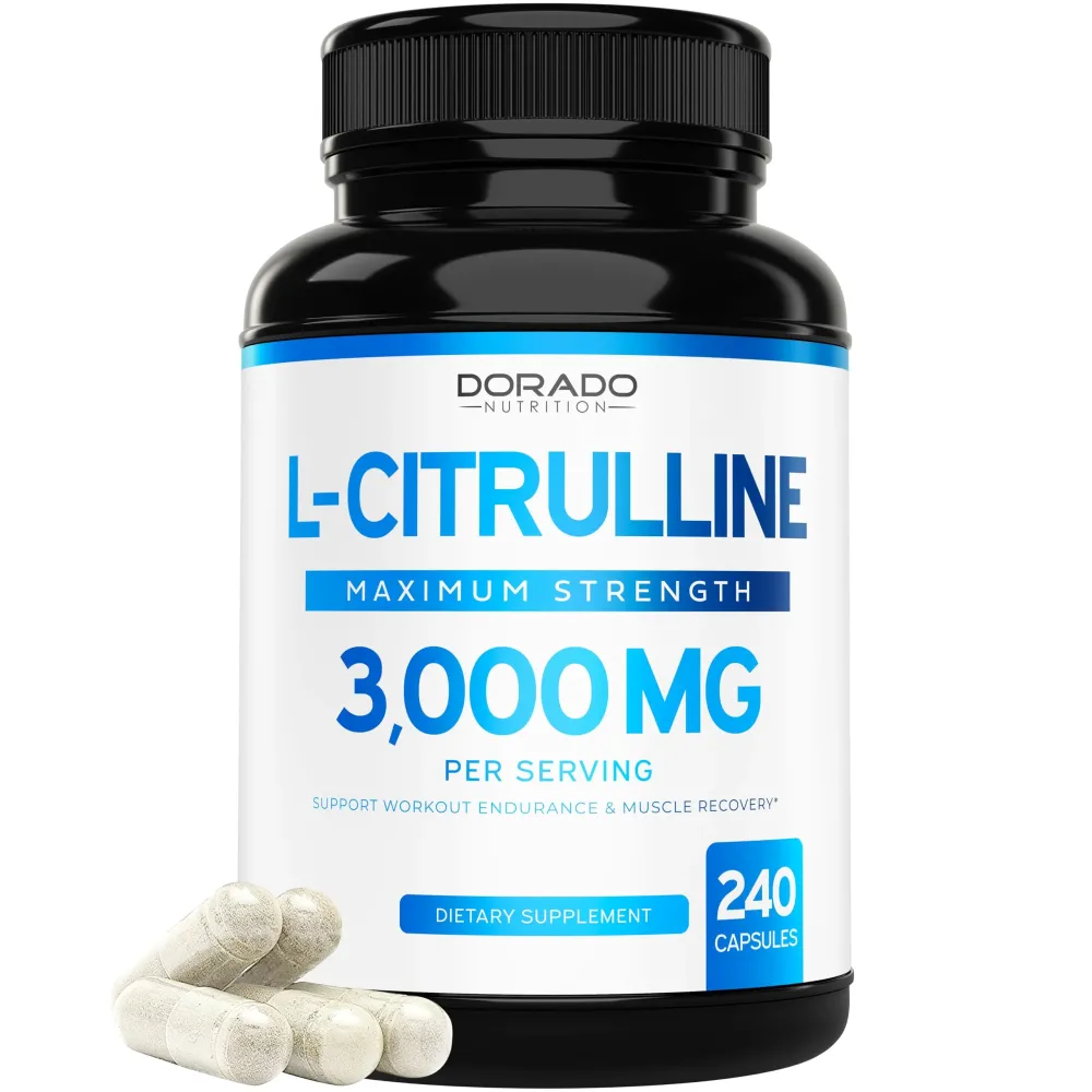 L Citrulline 3000mg Supplement (240 Capsules) Support L Arginine & Nitric Oxide Pills - L-Citrulline For Men & Women - Stamina, Endurance, Performance for Workouts - 3rd Party Tested, Vegan, USA Made L Citrulline 3000mg Supplement (240 Capsules) Support L Arginine & Nitric Oxide Pills - L-Citrulline For Men & Women - Stamina, Endurance, Performance for Workouts - 3rd Party Tested, Vegan, USA Made
