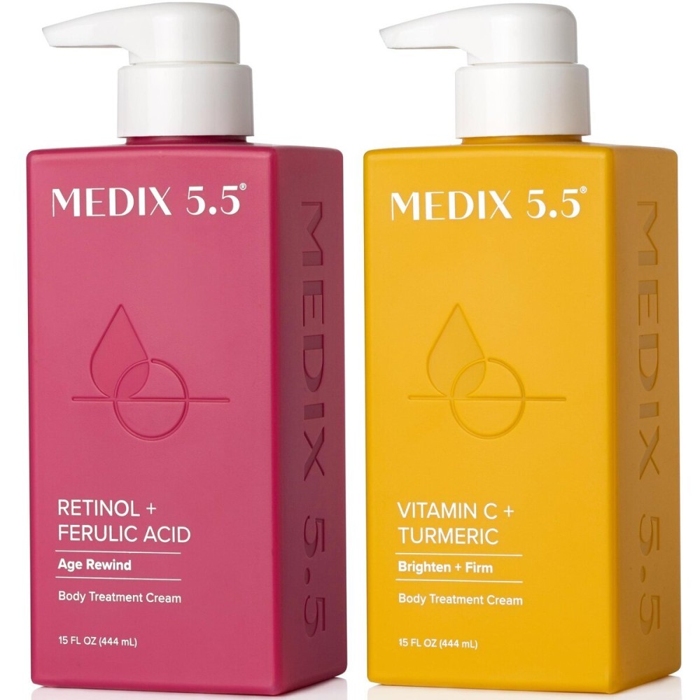 Medix 5.5 Retinol Body Cream + Vitamin C Lotion Anti Aging Wrinkles,Sagging Skin,Crepey Skin,Vitamin C Cream Brightens & Hydrates Dry Skin,Bundle(Body Butter),2 items,1.8 pounds Medix 5.5 Retinol Body Cream + Vitamin C Lotion Anti Aging Wrinkles,Sagging Skin,Crepey Skin,Vitamin C Cream Brightens & Hydrates Dry Skin,Bundle(Body Butter),2 items,1.8 pounds