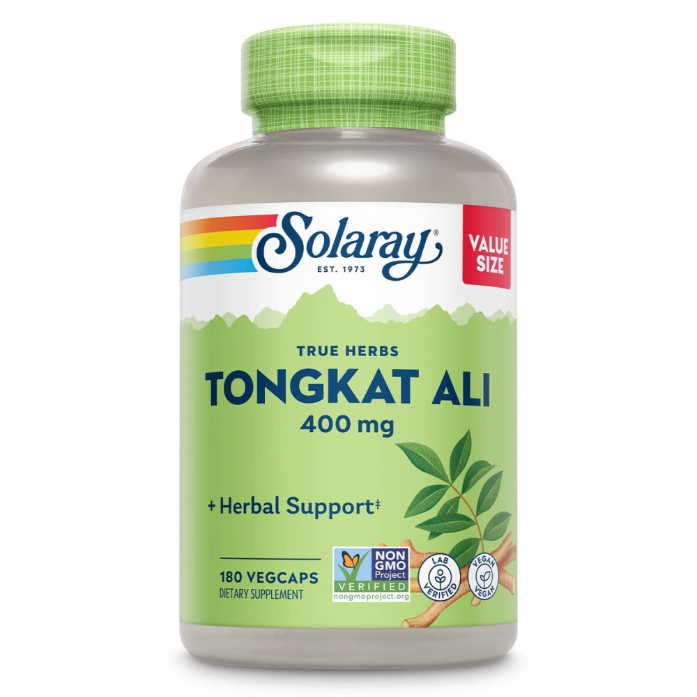SOLARAY Tongkat Ali 400 mg - Longjack Tongkat Ali for Men - Herbal Support for Men\'s Health and Vitality - Vegan, Non-GMO, Lab Verified - 180 Servings, 180 VegCaps SOLARAY Tongkat Ali 400 mg - Longjack Tongkat Ali for Men - Herbal Support for Men\'s Health and Vitality - Vegan, Non-GMO, Lab Verified - 180 Servings, 180 VegCaps