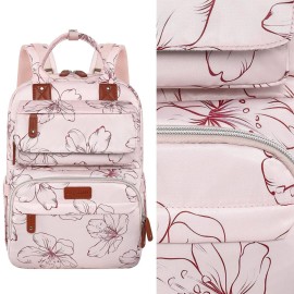Diaper Bag Backpack, Baby Girl Diaper Bag for Mom, Large Pink Floral Diaper Bag Backpack for Girls, Waterproof Mom Backpack for Work Travel Holiday with Insulated Pockets and Stroller Straps Diaper Bag Backpack, Baby Girl Diaper Bag for Mom, Large Pink Floral Diaper Bag Backpack for Girls, Waterproof Mom Backpack for Work Travel Holiday with Insulated Pockets and Stroller Straps
