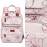Diaper Bag Backpack, Baby Girl Diaper Bag for Mom, Large Pink Floral Diaper Bag Backpack for Girls, Waterproof Mom Backpack for Work Travel Holiday with Insulated Pockets and Stroller Straps