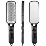 Antonki Foot File for Dead Skin, Double Sided Callus Remover for Feet, Metal Foot Scrubber for Cracked Heel, Professional Foot Scraper Rasp Pedicure Tool to Remove Hard Skin - 2 in 1 Foot File