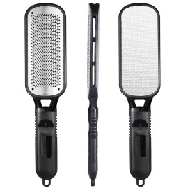 Antonki Foot File for Dead Skin, Double Sided Callus Remover for Feet, Metal Foot Scrubber for Cracked Heel, Professional Foot Scraper Rasp Pedicure Tool to Remove Hard Skin - 2 in 1 Foot File Antonki Foot File for Dead Skin, Double Sided Callus Remover for Feet, Metal Foot Scrubber for Cracked Heel, Professional Foot Scraper Rasp Pedicure Tool to Remove Hard Skin - 2 in 1 Foot File