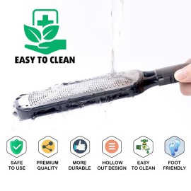 Antonki Foot File for Dead Skin, Double Sided Callus Remover for Feet, Metal Foot Scrubber for Cracked Heel, Professional Foot Scraper Rasp Pedicure Tool to Remove Hard Skin - 2 in 1 Foot File Antonki Foot File for Dead Skin, Double Sided Callus Remover for Feet, Metal Foot Scrubber for Cracked Heel, Professional Foot Scraper Rasp Pedicure Tool to Remove Hard Skin - 2 in 1 Foot File