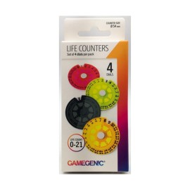 Gamegenic Life Counter - Life Counters Set of 4 Single Dials - Smooth & Tough - Compatible with Magic The Gathering Commander Deck, Marvel Champions - Play MTG, TCG, LCG Gamegenic Life Counter - Life Counters Set of 4 Single Dials - Smooth & Tough - Compatible with Magic The Gathering Commander Deck, Marvel Champions - Play MTG, TCG, LCG