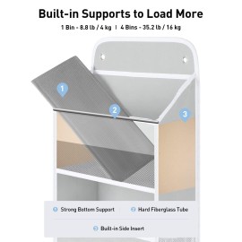 Yecaye 1 Pack Bathroom Organizers and Storage, 35.2lbs Load Toy Stuffed Animal Storage, Swing-proof Hanging Over the Door Organizer for Nursery Newborn Baby Essential Stuff