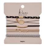 K\'lani Inspire Bracelets for Women - Elastic Bracelets and Boho Hair Ties - Cute Hair Ties for Women and Hair Tie Accessories - Stylish Bracelets Boho Style for Hair and Wrist - Set of 5 (Medium)