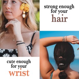 K\'lani Inspire Bracelets for Women - Elastic Bracelets and Boho Hair Ties - Cute Hair Ties for Women and Hair Tie Accessories - Stylish Bracelets Boho Style for Hair and Wrist - Set of 5 (Medium) K\'lani Inspire Bracelets for Women - Elastic Bracelets and Boho Hair Ties - Cute Hair Ties for Women and Hair Tie Accessories - Stylish Bracelets Boho Style for Hair and Wrist - Set of 5 (Medium)