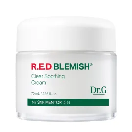Dr.G Red Blemish Clear Soothing Korean Moisturizer Face Cream, 70ml - Cica Cream, Korean Skin Care Moisturizer, Korean Face Moisturizer, Facial Moisturizer, Korean Skincare, K Beauty Skincare Coreano