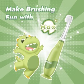 Papablic Toddler Sonic Electric Toothbrush Kids for Ages 1-3 Years, Baby Electric Toothbrush with Cute Dino Cover and Smart LED Timer, 4 Brush Heads (Max) Papablic Toddler Sonic Electric Toothbrush Kids for Ages 1-3 Years, Baby Electric Toothbrush with Cute Dino Cover and Smart LED Timer, 4 Brush Heads (Max)