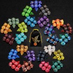 QMay DND Dice Set -25x7 (175pcs) Polyhedral Dice Compatible with Dungeons and Dragons D&D RPG MTG Table Games.25 Sets of 7 dice and a dice Bag