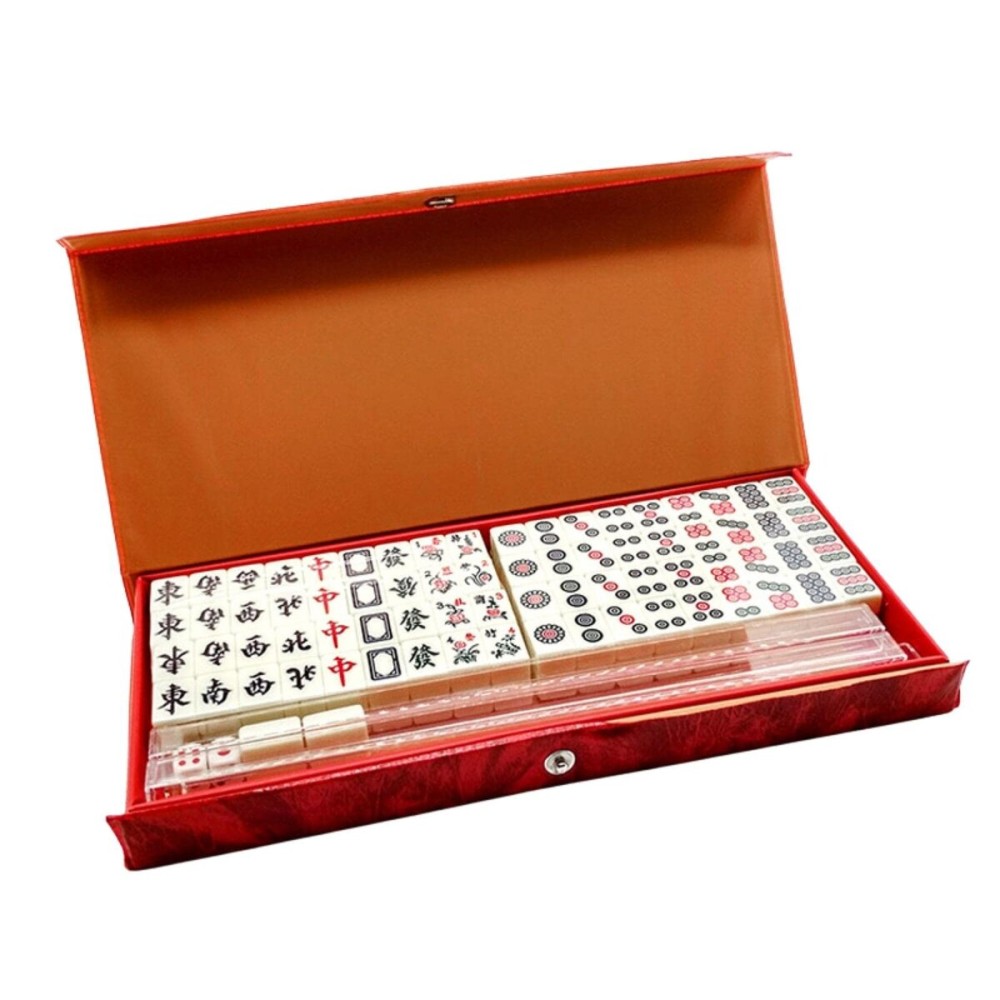 Doefo Mahjong - Traditional Chinese Mahjong Set with 144 Tiles, 2 Spare Cards, Portable Travel Board Game Doefo Mahjong - Traditional Chinese Mahjong Set with 144 Tiles, 2 Spare Cards, Portable Travel Board Game
