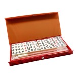 Doefo Mahjong - Traditional Chinese Mahjong Set with 144 Tiles, 2 Spare Cards, Portable Travel Board Game