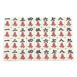 Doefo Mahjong - Traditional Chinese Mahjong Set with 144 Tiles, 2 Spare Cards, Portable Travel Board Game Doefo Mahjong - Traditional Chinese Mahjong Set with 144 Tiles, 2 Spare Cards, Portable Travel Board Game