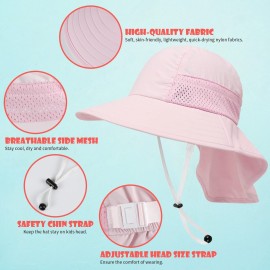 2-Pack Toddler Baby Sun Hat Summer UPF 50+ Protection for Boys Girls Kids Adjustable Beach Hats with Bucket Wide Brim Age 1-7 Years Outdoor(Small,Pink + White) 2-Pack Toddler Baby Sun Hat Summer UPF 50+ Protection for Boys Girls Kids Adjustable Beach Hats with Bucket Wide Brim Age 1-7 Years Outdoor(Small,Pink + White)