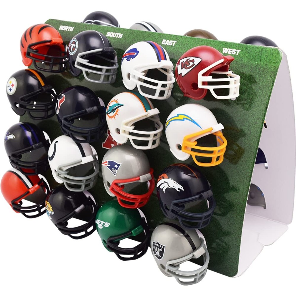 Riddell 32 Piece NFL Helmet Tracker Set - Gumball Size Helmets - All NFL Current Logo\'s - New 2023 Set Riddell 32 Piece NFL Helmet Tracker Set - Gumball Size Helmets - All NFL Current Logo\'s - New 2023 Set