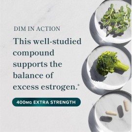 DIM Supplement 400MG Extra Strength | Hormone Balance for Men and Women | Menopause, Acne, Hot Flashes Relief, Prostate Support & Antioxidant Support | Soy-Free, Gluten-Free | SMNutrition | 90 Ct.