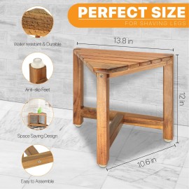 ENKEZI Shower Foot Rest 12 in - Shower Stool for Shaving Legs, Small Corner Bathroom Bench Suitable for Small Shower Spaces - Bath Seat, Spa Foot Rest Shaving Stool Corner ENKEZI Shower Foot Rest 12 in - Shower Stool for Shaving Legs, Small Corner Bathroom Bench Suitable for Small Shower Spaces - Bath Seat, Spa Foot Rest Shaving Stool Corner