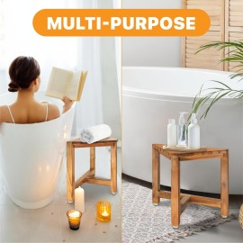 ENKEZI Shower Foot Rest 12 in - Shower Stool for Shaving Legs, Small Corner Bathroom Bench Suitable for Small Shower Spaces - Bath Seat, Spa Foot Rest Shaving Stool Corner ENKEZI Shower Foot Rest 12 in - Shower Stool for Shaving Legs, Small Corner Bathroom Bench Suitable for Small Shower Spaces - Bath Seat, Spa Foot Rest Shaving Stool Corner