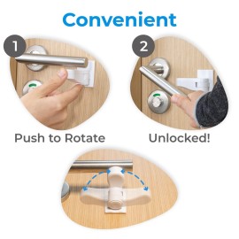 6-Pack Door Lever Lock for Child Safety - Baby Proofing - Child Proof Handle Locks 6-Pack Door Lever Lock for Child Safety - Baby Proofing - Child Proof Handle Locks