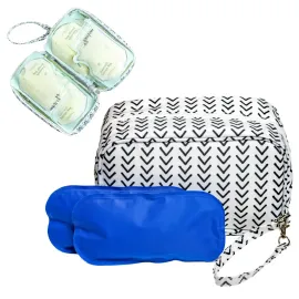 Breastmilk Cooler Bag with Ice Pack - Insulated Breast Milk Cooler Travel Bag - Small Breastmilk Storage Bag Cooler with Detachable Wrist Strap Breastmilk Cooler Bag with Ice Pack - Insulated Breast Milk Cooler Travel Bag - Small Breastmilk Storage Bag Cooler with Detachable Wrist Strap