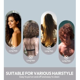 Aegend Swim Caps for Long Hair, Durable Silicone Swimming Caps for Women Men Adults Youths, Easy to Put On and Off, Waterproof Swim Hats Bathing Caps to Keep Hair Dry, 1 Pack, Black